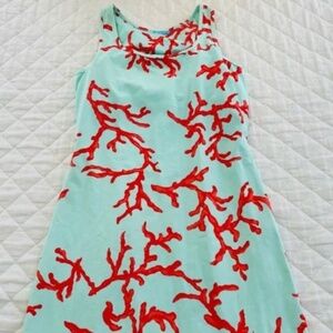 J. McLaughlin Aqua Coral Reef Catalina Cloth Tank Maxi Dress